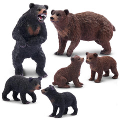 Toymany bear figurines family set for imaginative play and learning