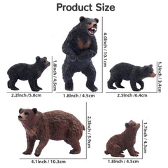 Toymany black bear cub figurine for group play