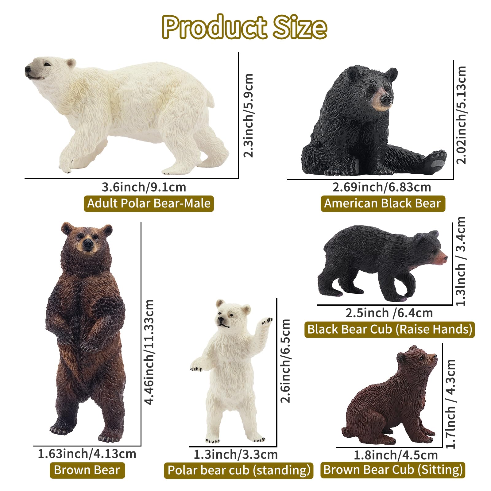 Toymany black bear figurine for storytelling and pretend adventures