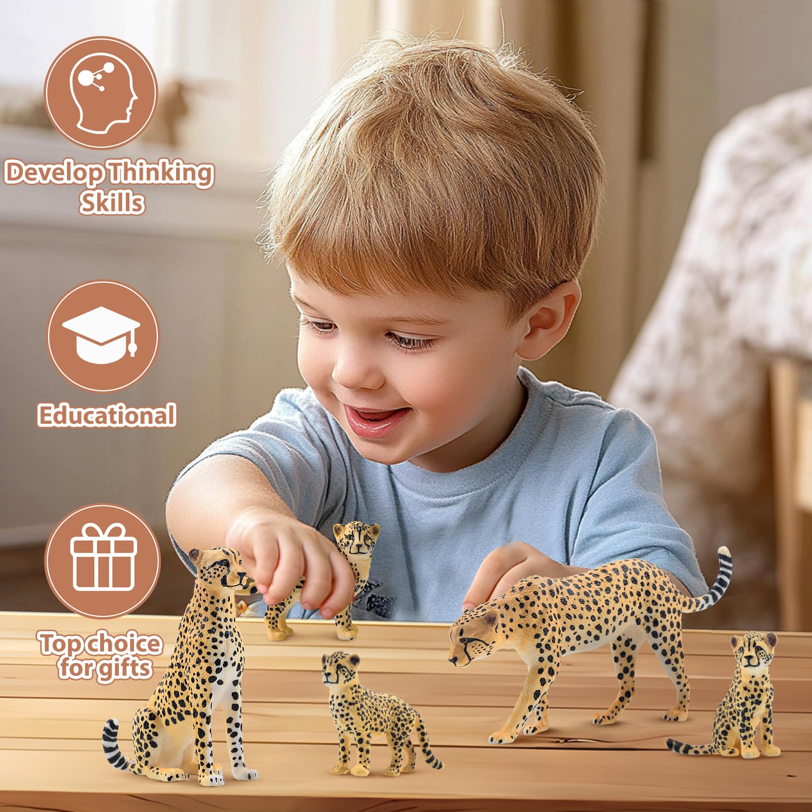 Toymany cheetah cake topper ideas for birthday celebration.