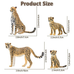 Toymany cheetah figurines walking female for storytelling prompts.