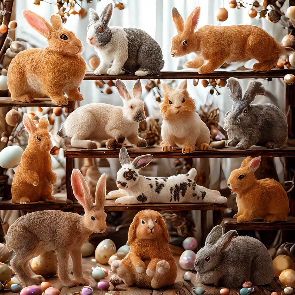 Toymany Easter bunny figure ideal as cake toppers for festive treats.