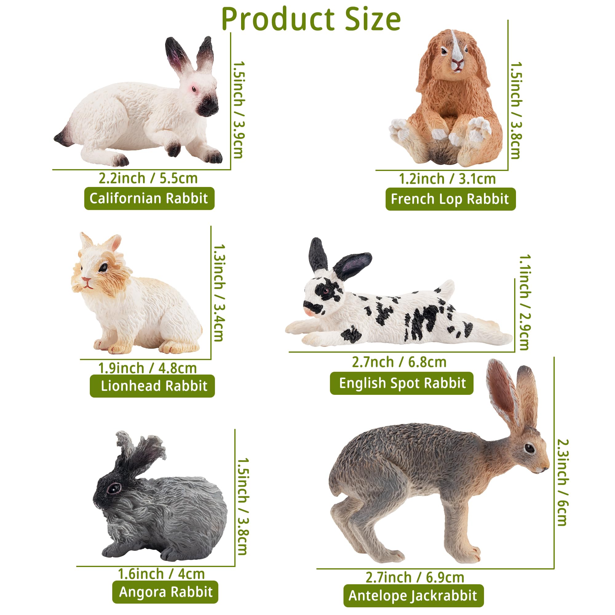 Toymany Easter bunny figure set highlights diverse breeds for learning.