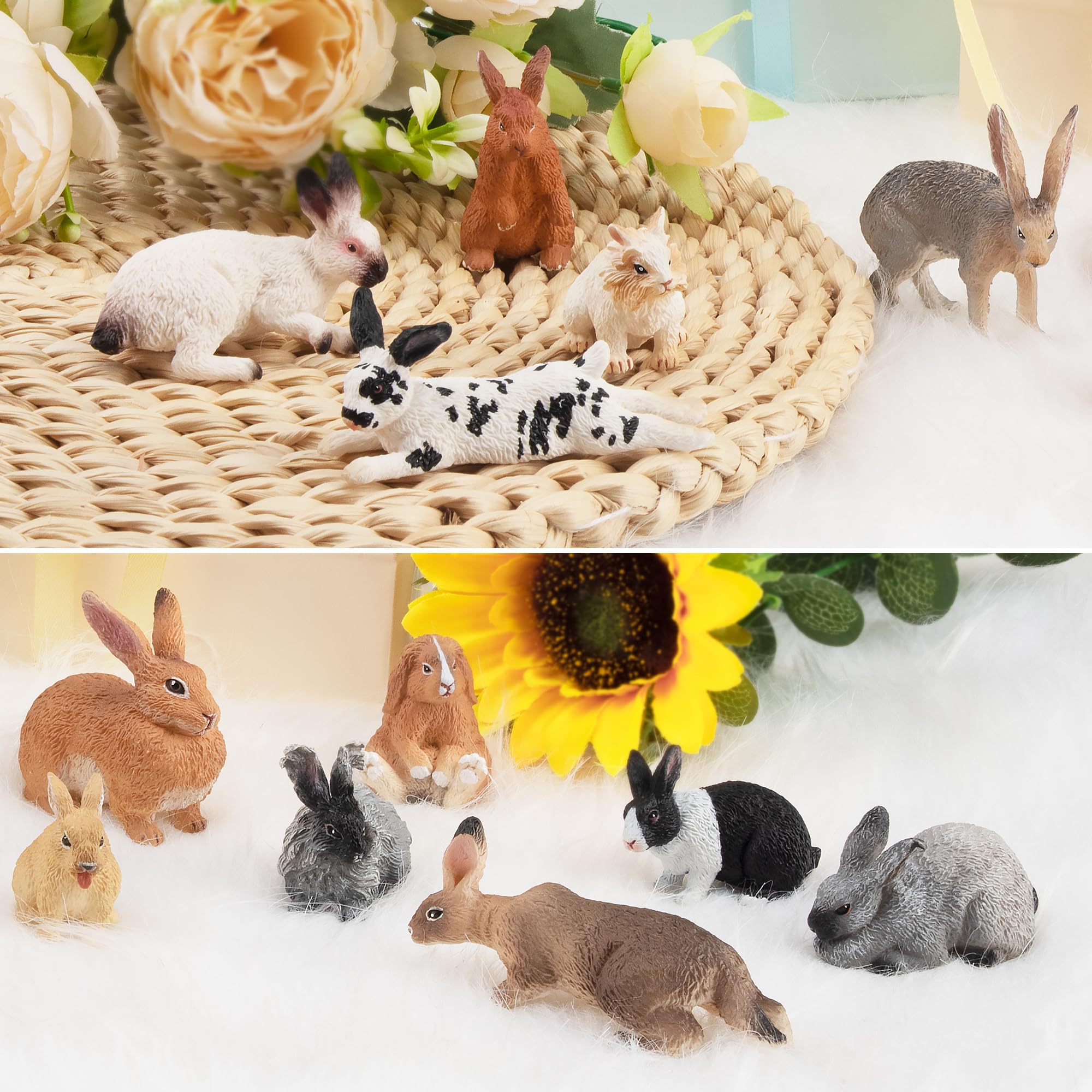 Toymany Easter bunny figure helps kids explore animal life through play.