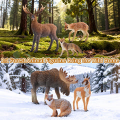 Toymany coyote figure sturdy for creative pretend play