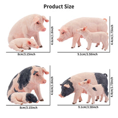 Toymany hand-painted pig figurines rich in lifelike texture for imaginative farm stories