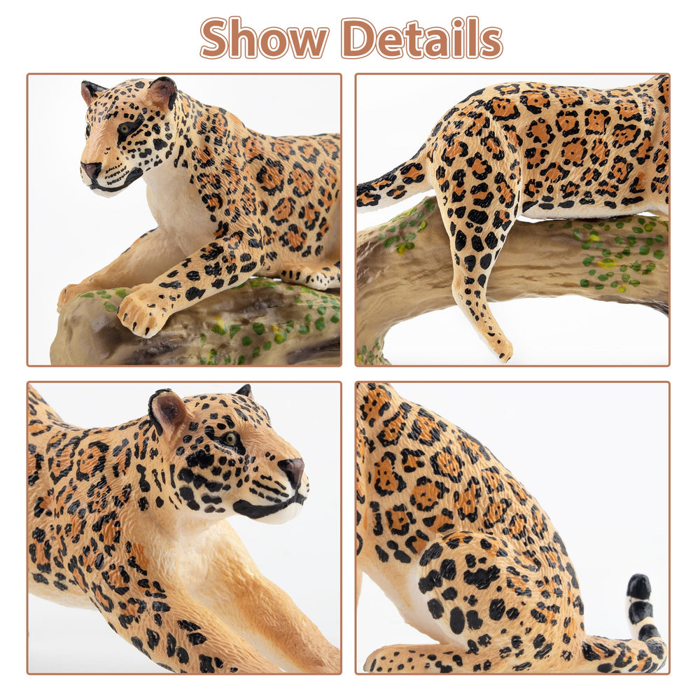 Toymany leopards figures stand upright for stable classroom displays.