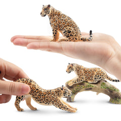 Toymany leopards with tree trunk scene inspire diorama-style play.