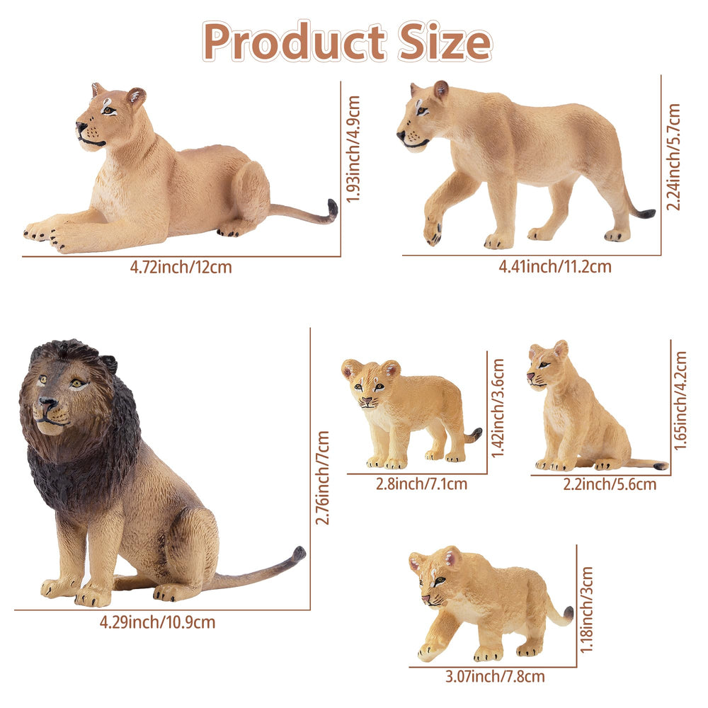 Toymany lion figure with lifelike facial details for engaging pretend play.
