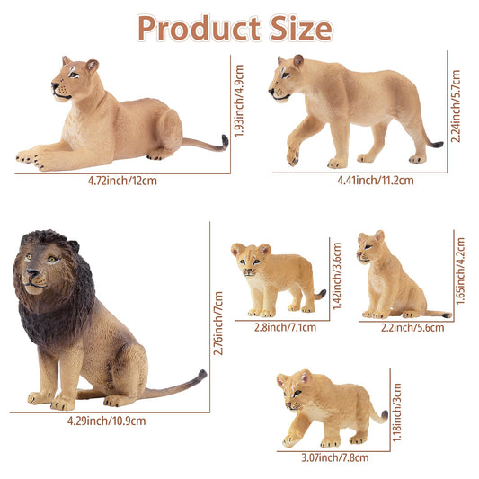 Toymany lion figure with lifelike facial details for engaging pretend play.