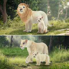 Toymany lion figurines in gift-worthy packaging for birthdays and holidays