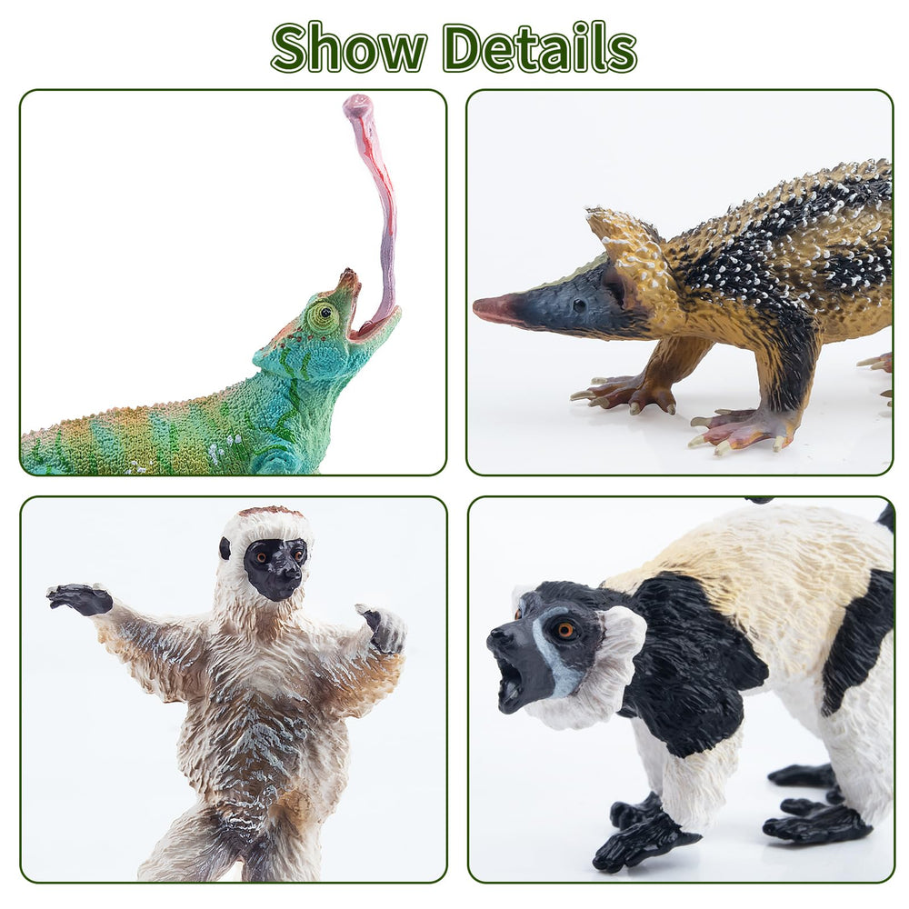 Toymany lowland streaked tenrec figure ideal for collection and pretend wildlife habitats.