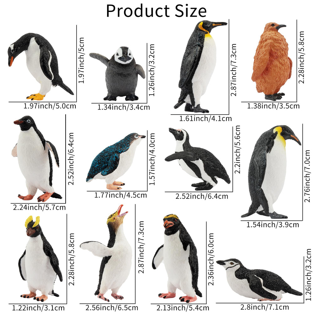 Toymany penguin cub figurine among the set, ideal for storytelling and education.