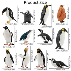 Toymany penguin cub figurine among the set, ideal for storytelling and education.