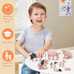Toymany pig figures cake toppers and party decor for celebrations