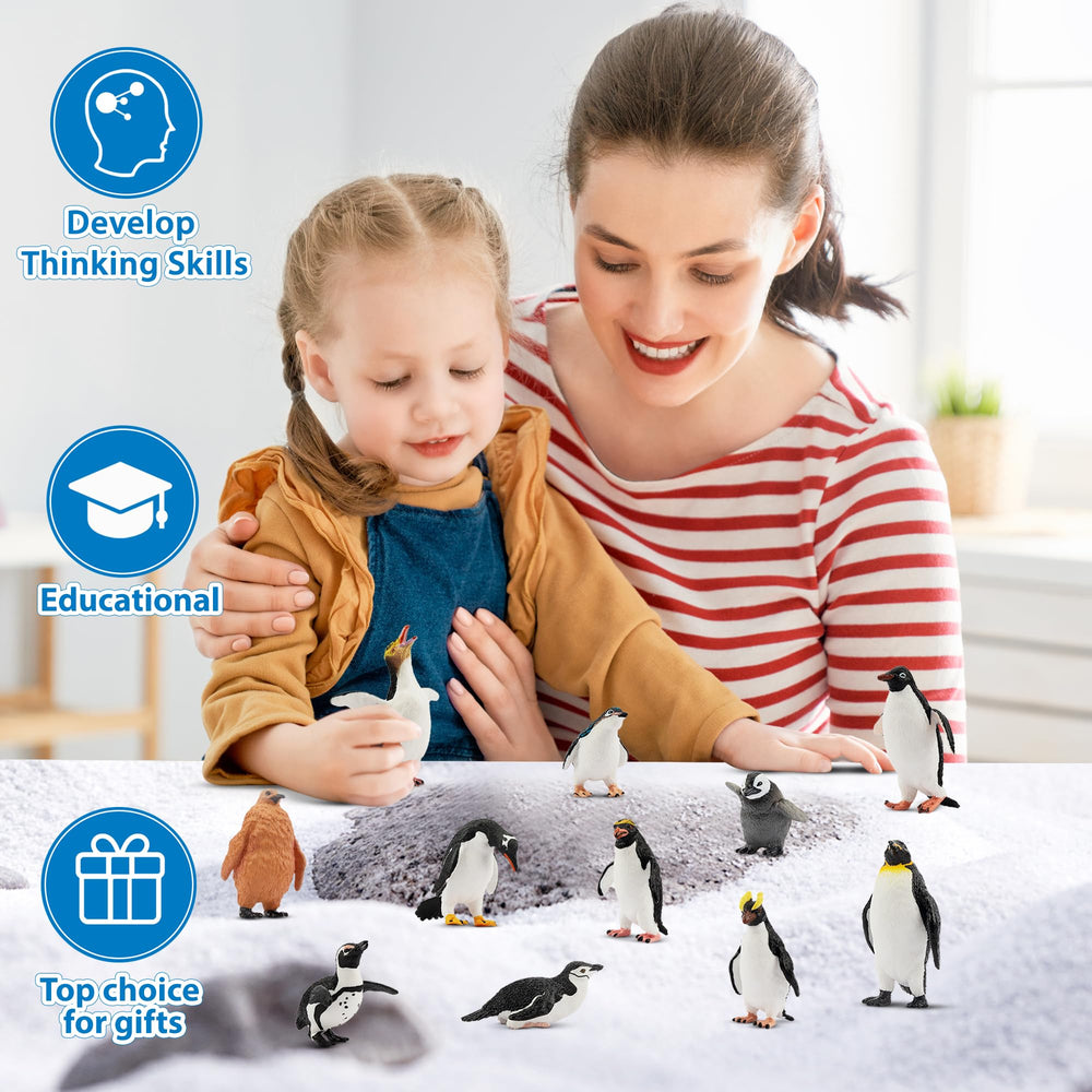 Toymany polar animal figures crafted from non-toxic PVC for safe creative play.