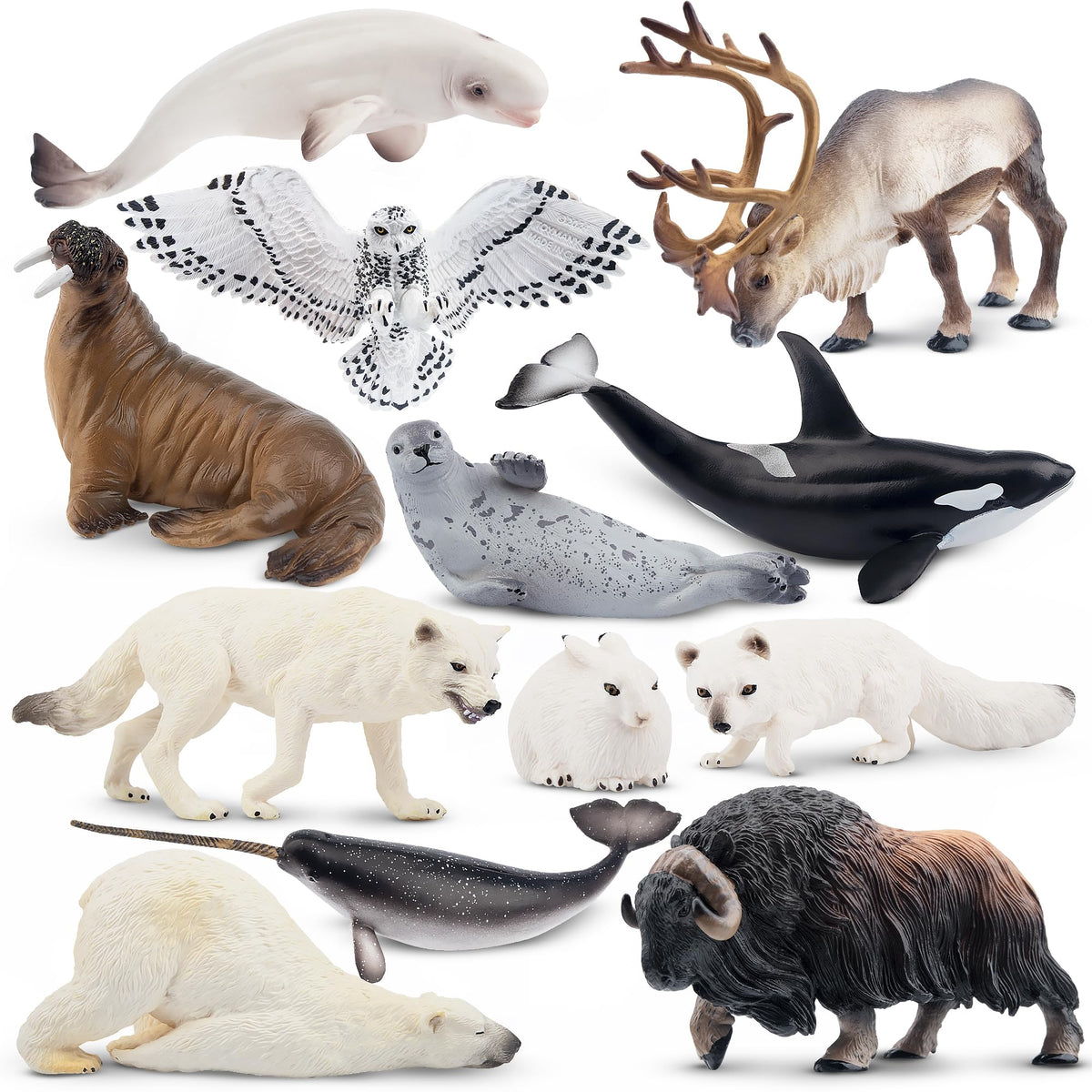 Toymany polar bear figurine for imaginative Arctic play and display.