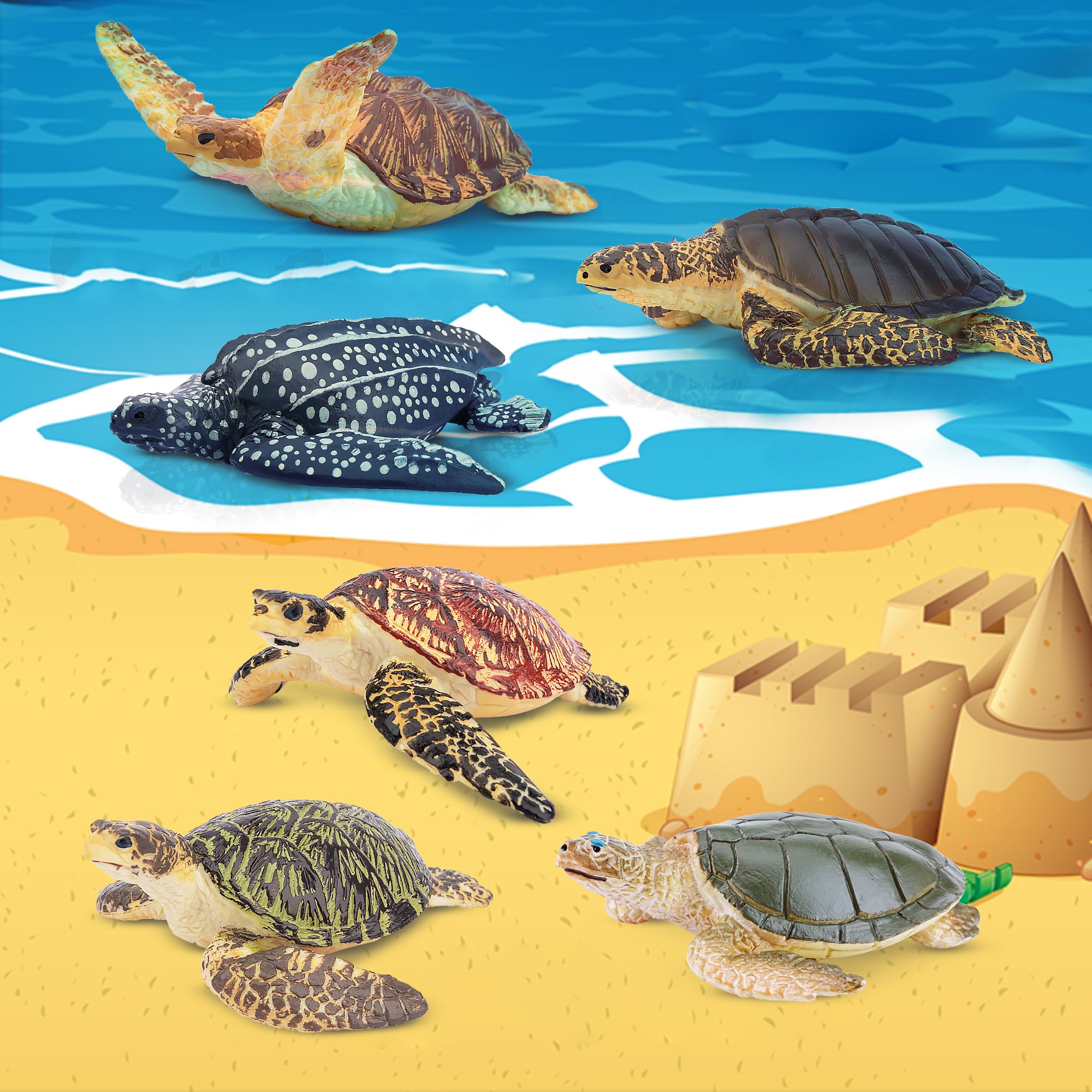Toymany sea turtle figurine 6 ideal for school projects and dioramas