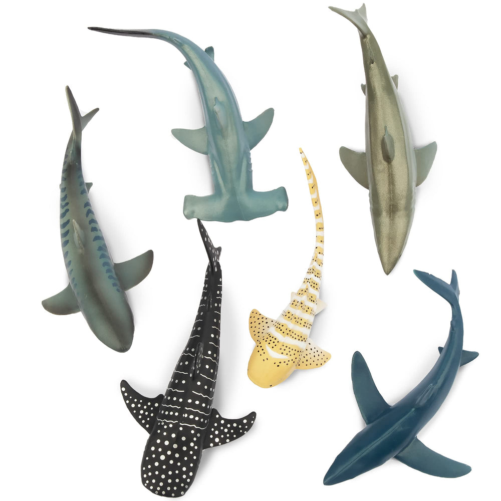 Toymany shark figurines realistic detail with hand-painted textures for vivid display.