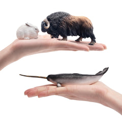 Toymany snowy owl figurine pairs with bedtime stories and display.