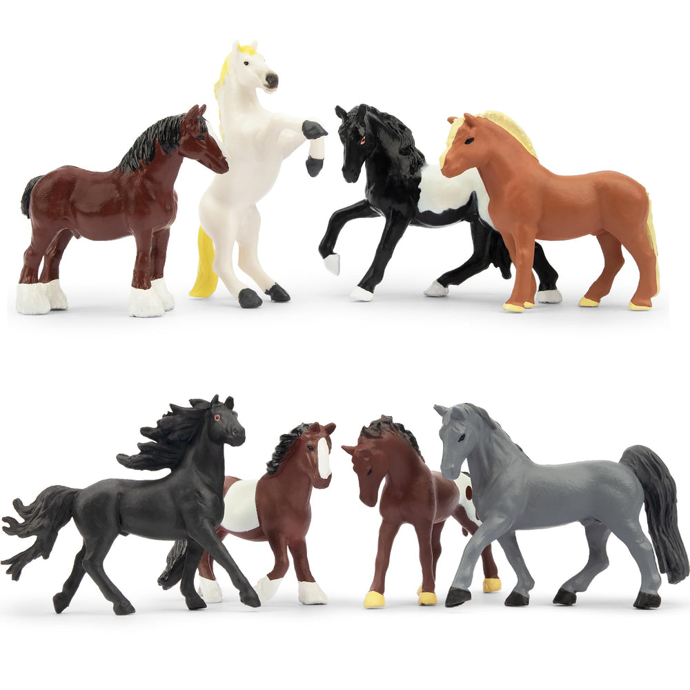 Toymany tiny horse figurine on pastel backdrop ideal for party favors and decor