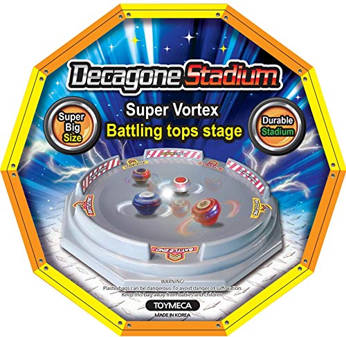 TOYMECA Battling Tops Stadium allows 4-6 players to enjoy quick battles indoors.