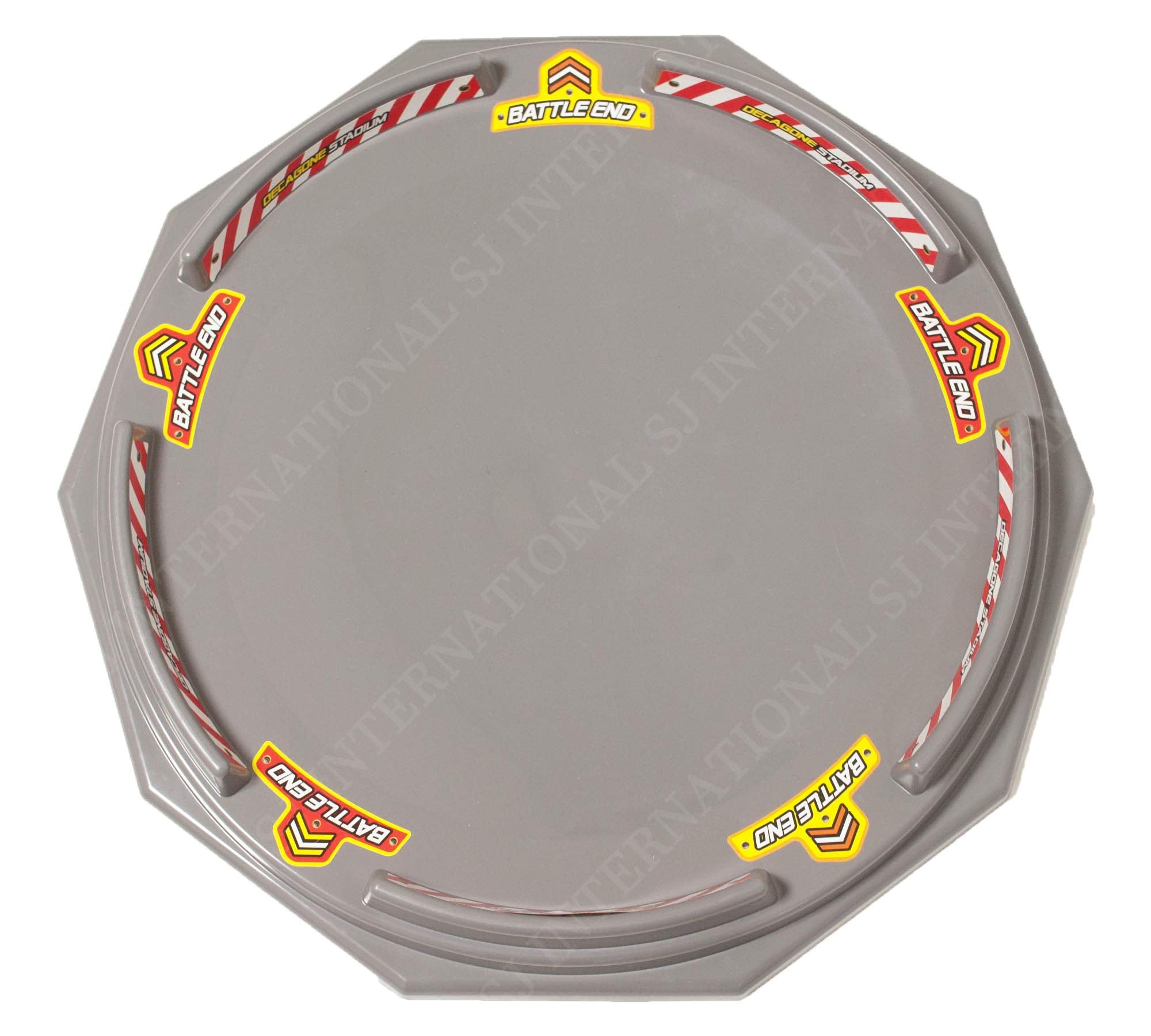 TOYMECA stadium features a flat base for stable, chip-free battles.