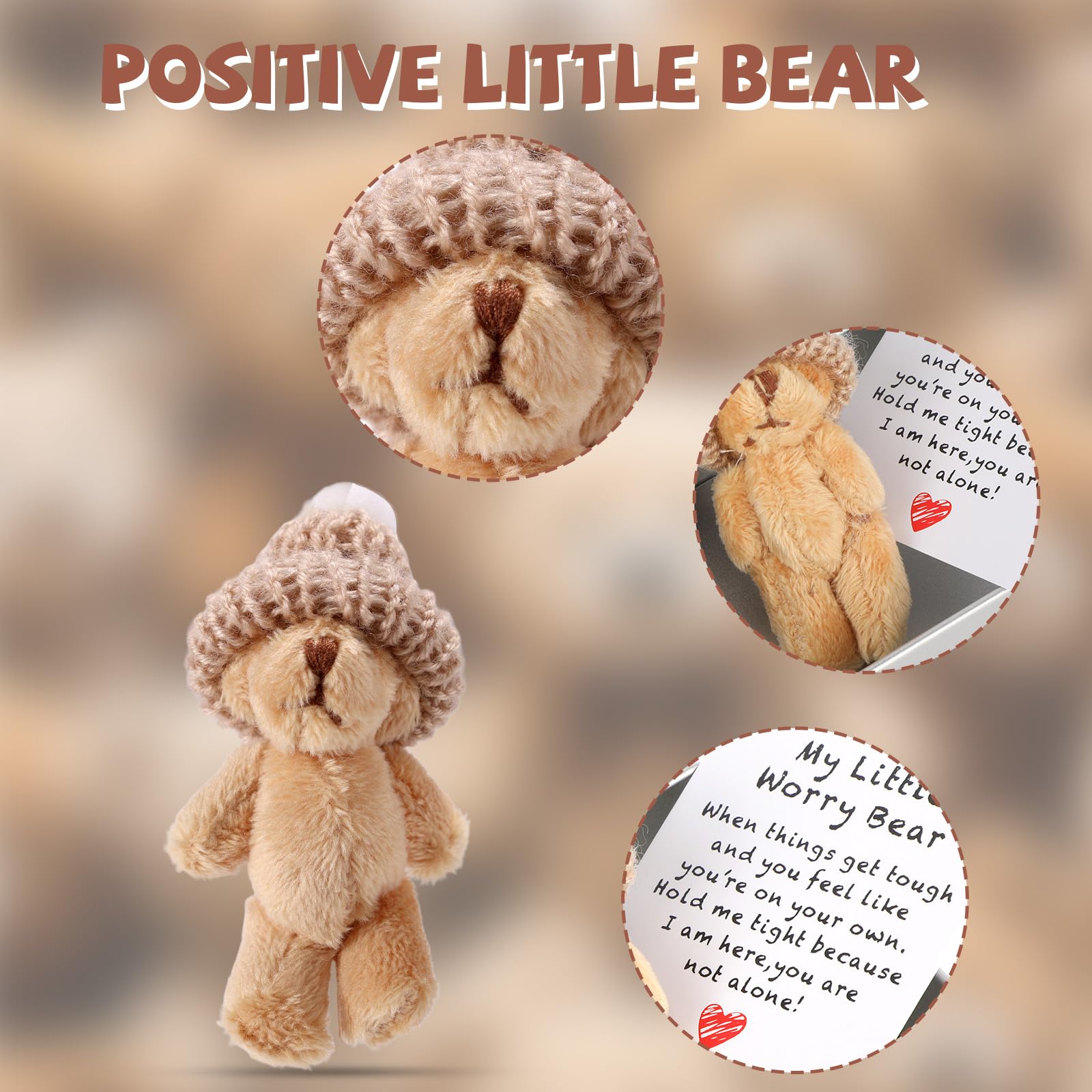 TOYMIS encouraging card with bear, uplifting desk decor.