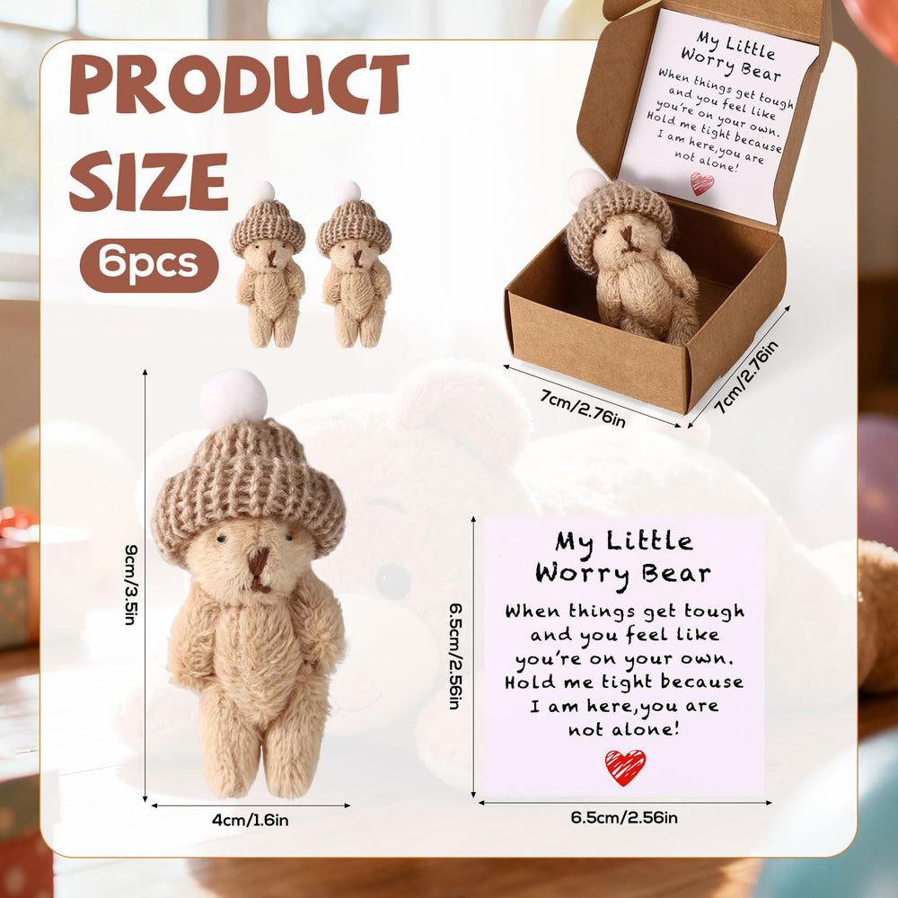 TOYMIS little bear with encouraging card offers a thoughtful message.