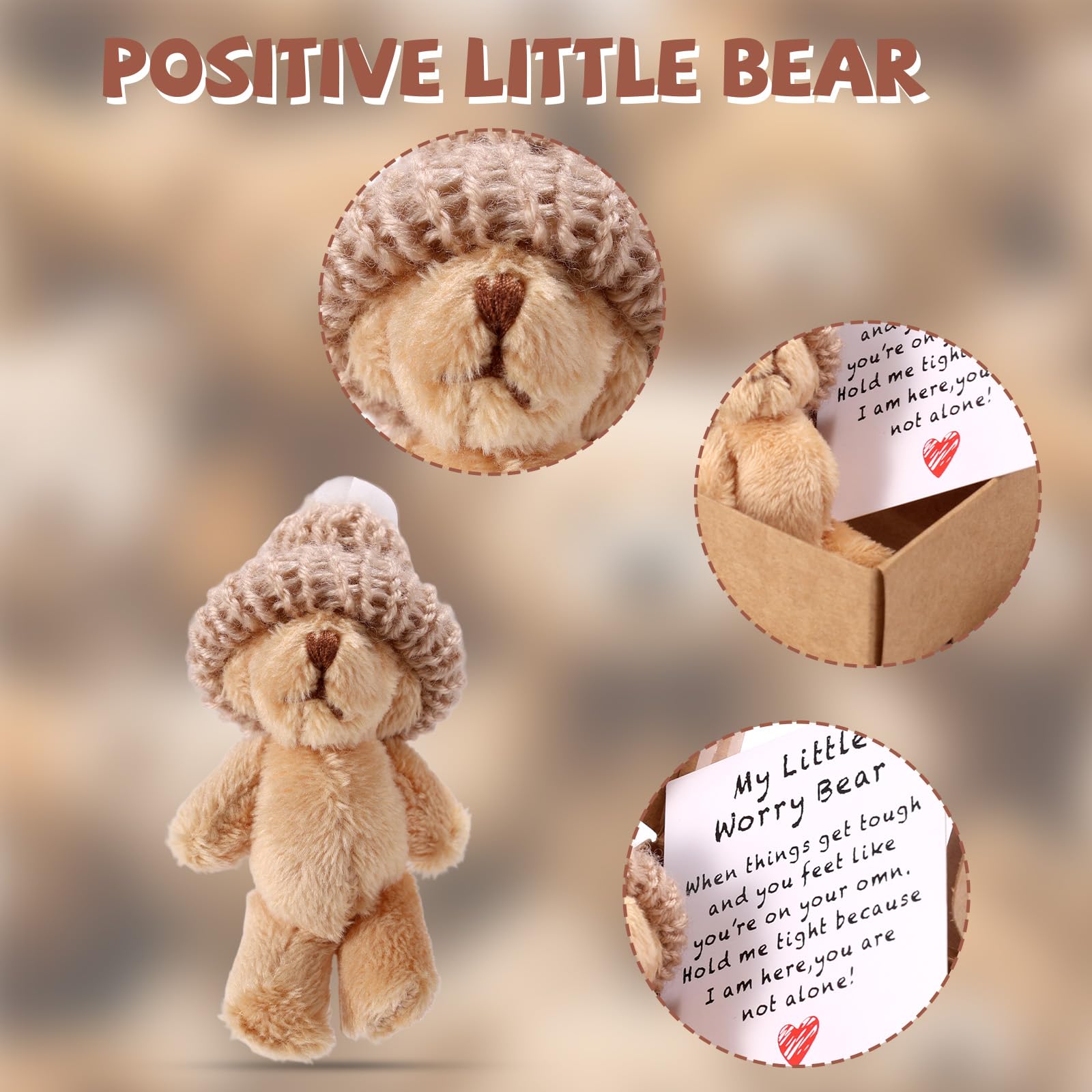 TOYMIS mini bear in box shows compact pocket-friendly size