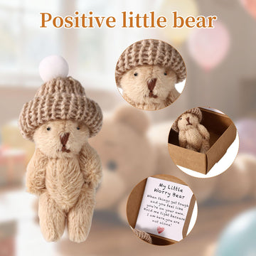 TOYMIS mini plush bear in a ready-to-gift box, ideal for celebrations.