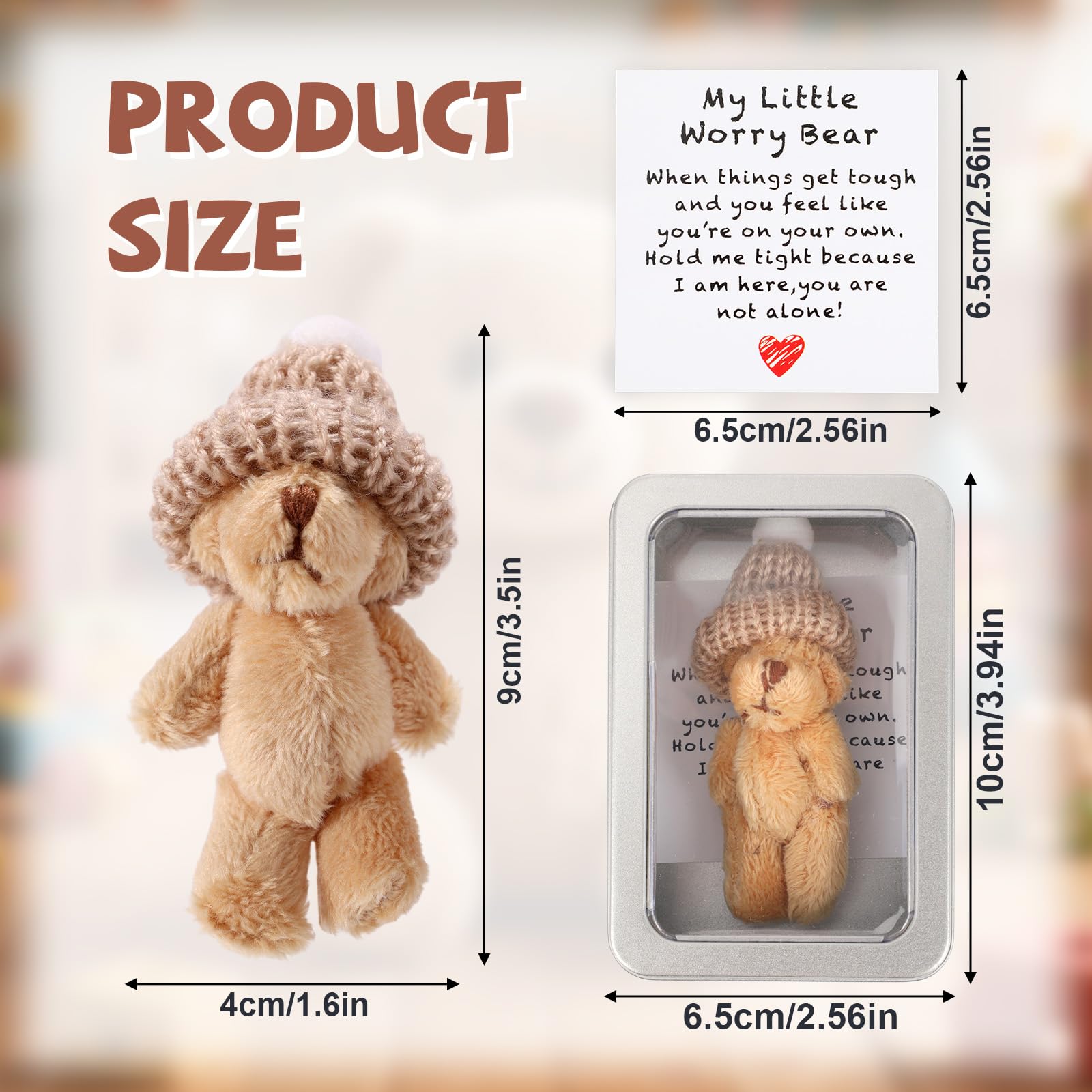TOYMIS mini plush bear in tinbox, ready gift packaging.