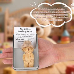TOYMIS plush bear decorating desk, bedroom, or car.