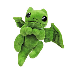 Toynami Miyo's Little Embers dragon front view, soft plush and inviting charm for cozy play.