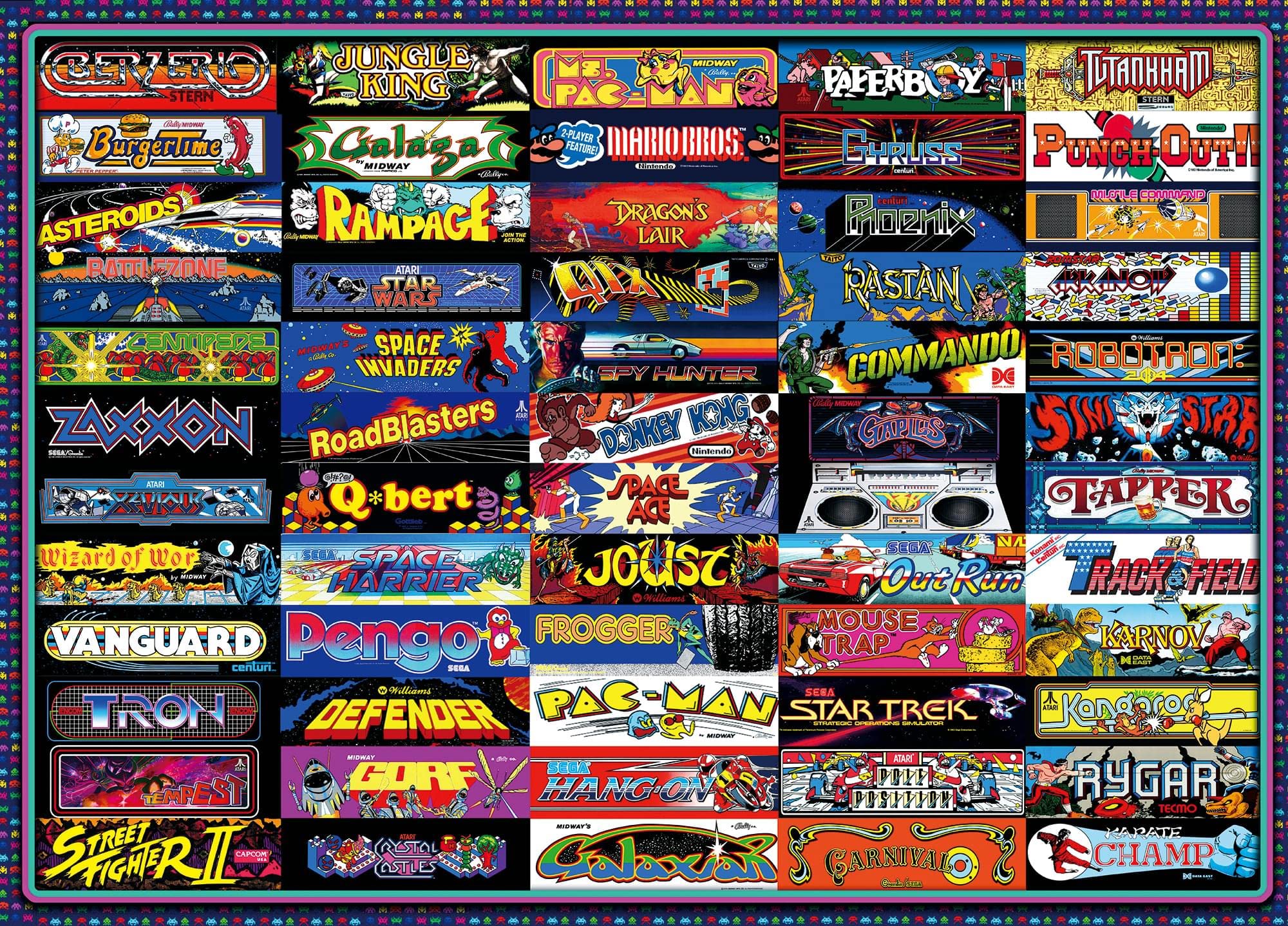Toynk Arcadeageddon puzzle box with retro arcade collage for fans.