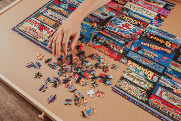 Toynk Arcadeageddon puzzle display-ready board and box art inspiration.