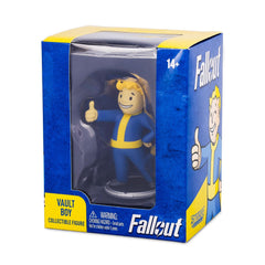 Official Fallout Vault Boy figure in window box, ready for display.