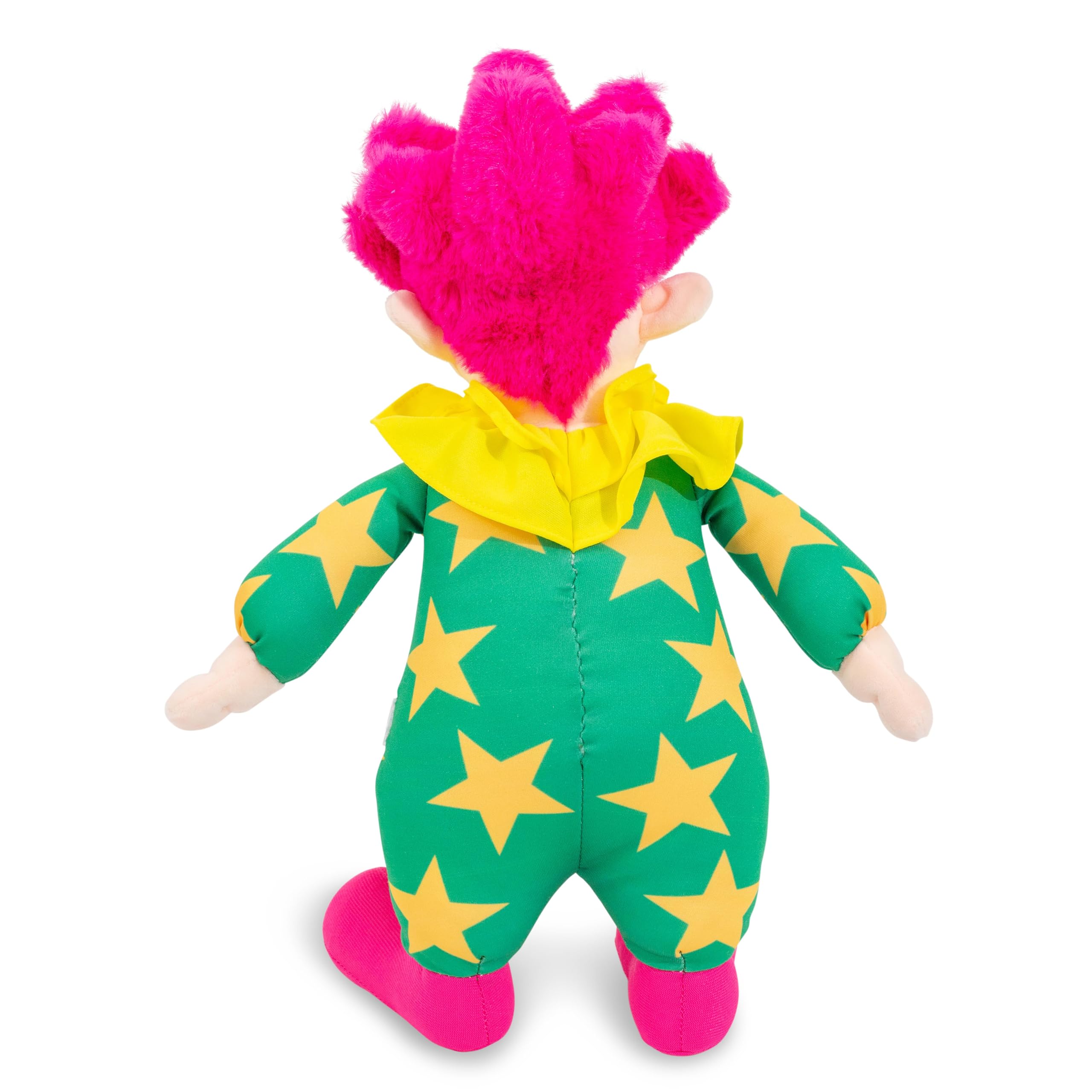Toynk Spikey plush jumpsuit detail highlights starry print and color contrast.