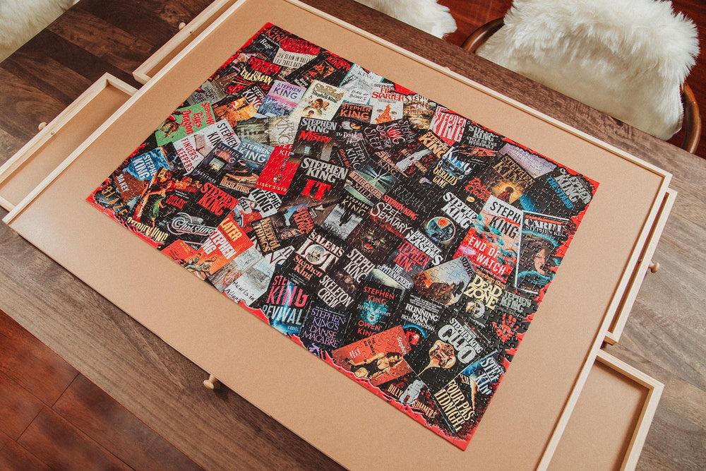 Toynk King of Horror collage puzzle assemble iconic stories for a memorable game night experience.