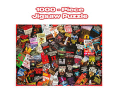 Toynk King of Horror collage puzzle interlocking pieces in action, enhancing problem solving during evenings.