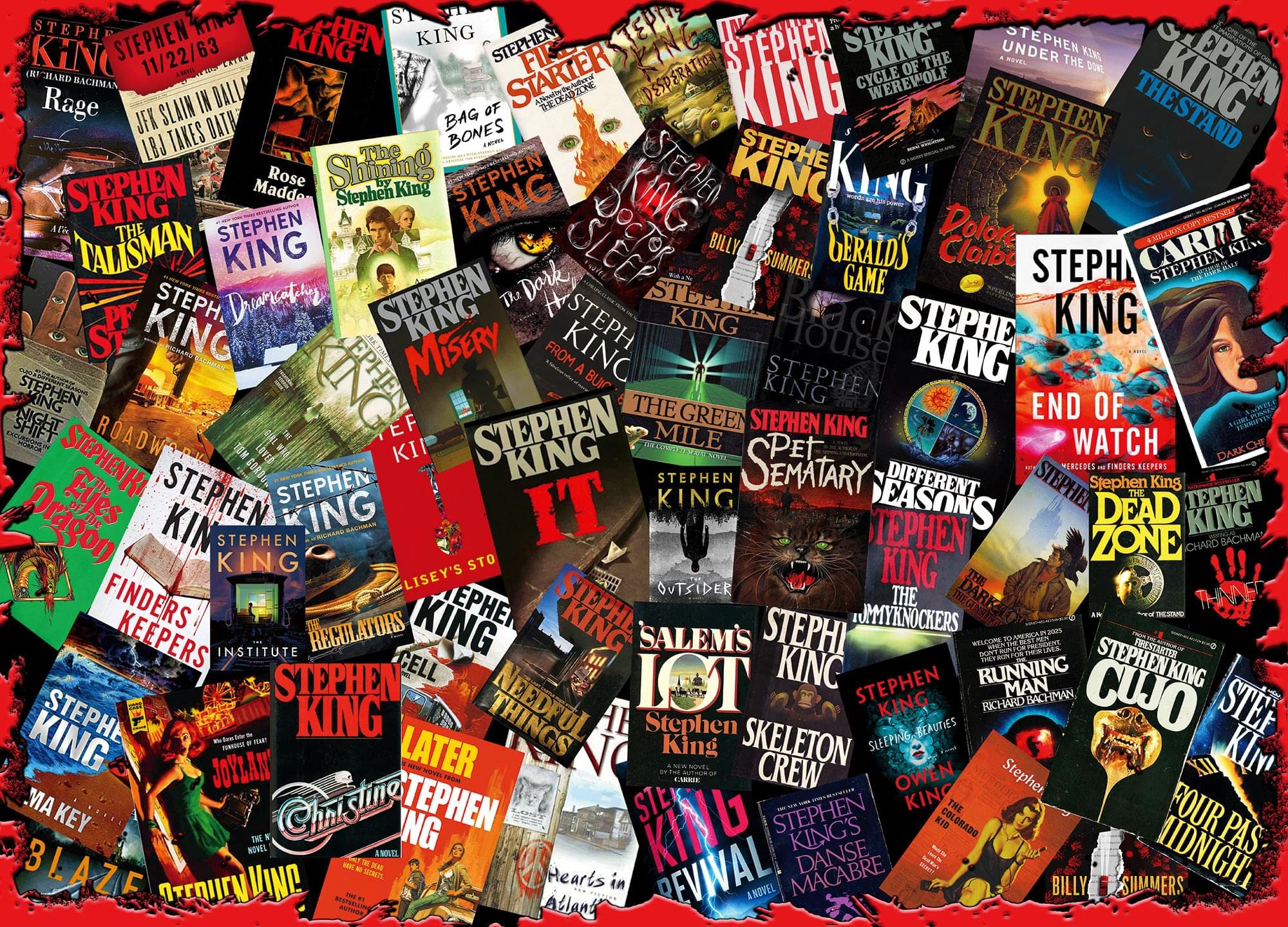 Toynk King of Horror collage puzzle close-up featuring The Shining scenes, perfect for solo focus.
