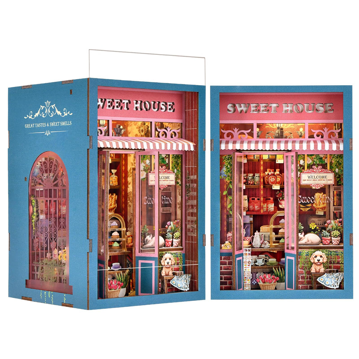 TOYQI Book Nook Kit donut shelves enhance bookshelf charm.