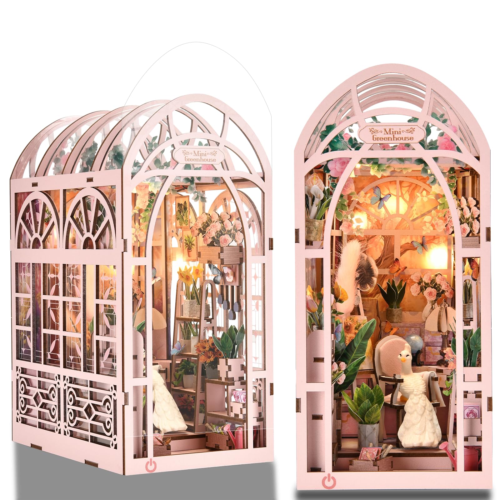 TOYQI Book Nook Kit miniature dollhouse creates cozy desk ambiance