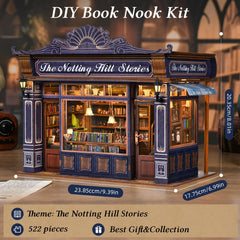 TOYQI Book Nook Kit roof shaped like a book adds unique charm.