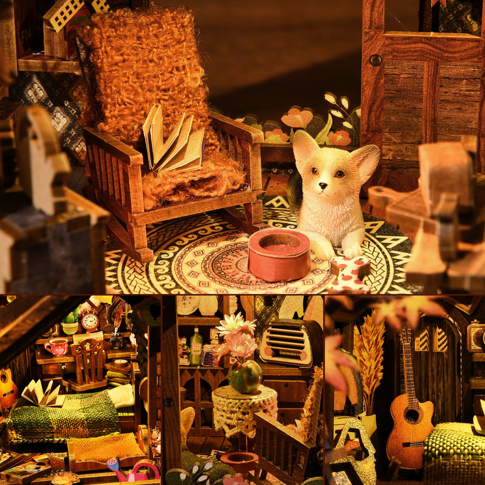 TOYQI Book Nook bookshelf decor transforms a shelf or desk with charming detail.