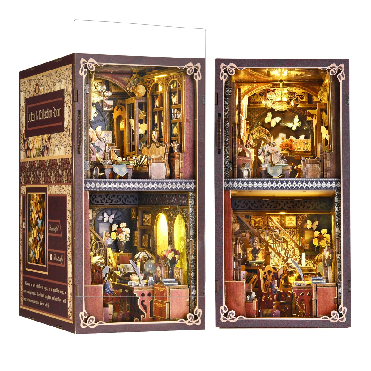 TOYQI DIY book nook butterfly design enhances wall decor and creativity