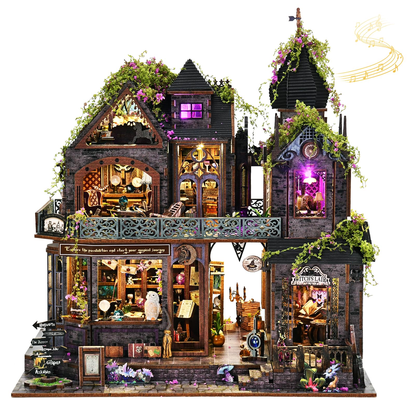 TOYQI magic castle book nook kit highlights whimsical display for storytelling decor.