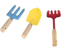 Toyrifik Child Shovel with wooden handle and safe metal head for light digging