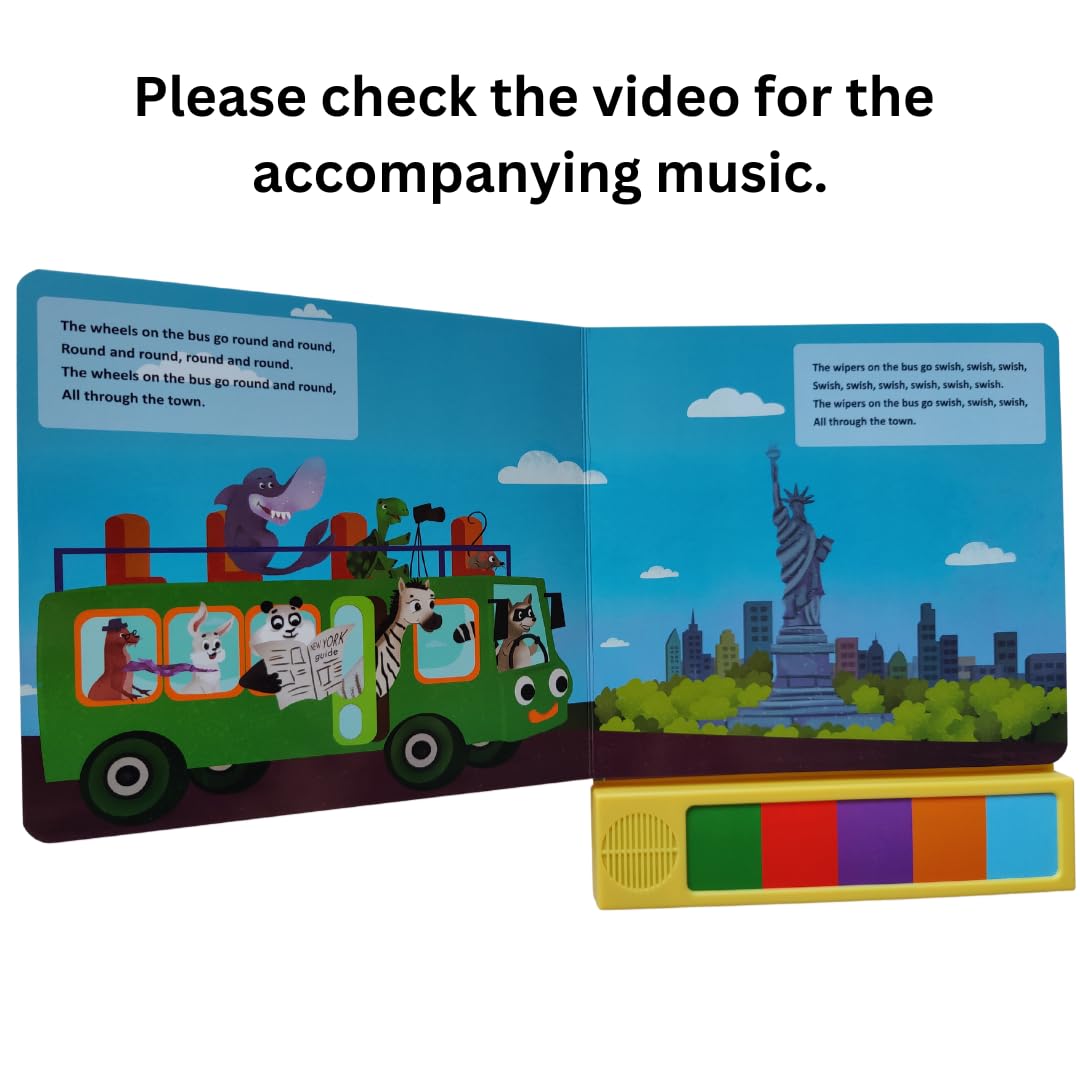 Toys and Love Wheels on the Bus color-recognition activity supports early learning.