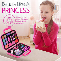Toysical Princess makeup kit brushes and glitter for easy blending.